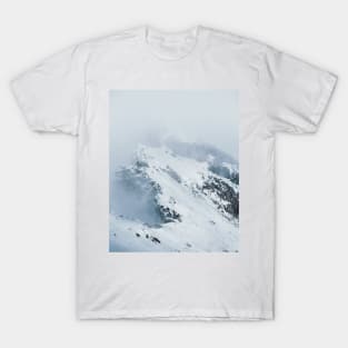 Italian Mountain Peak in the Fog - Landscape Photography T-Shirt